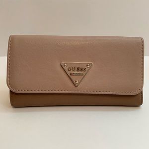 Guess Tan Clutch Wallet